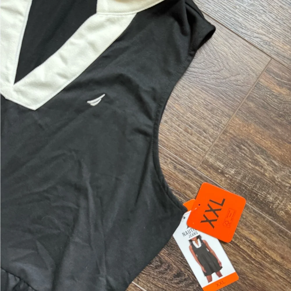 NWT Nautica Black and WhitE Dress XXL - Picture 2 of 4